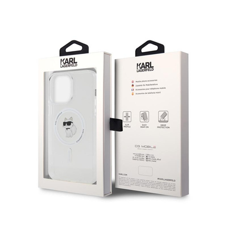 Karl Lagerfeld IML Choupette MagSafe - pouzdro pro iPhone 15 Pro Max (průhledné)