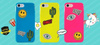 PURO Patch Mania - Samsung Galaxy A3 (2017) case with 5 stickers included (yellow)