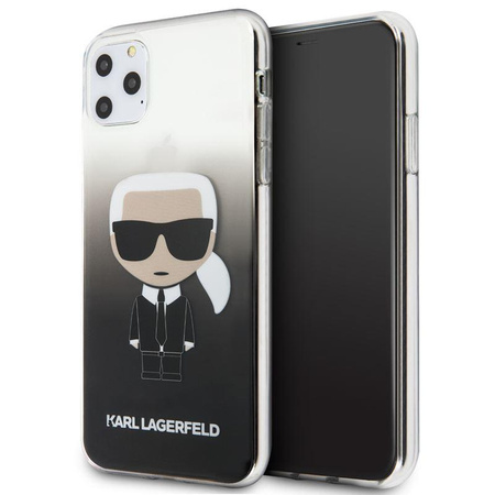 Karl Lagerfeld Iconic Karl Gradient - pouzdro pro iPhone 11 Pro Max (černé)