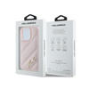 Karl Lagerfeld Diagonal Gesteppte Schrift - iPhone 14 Pro Tasche (rosa)