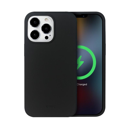 Crong Color Cover Magnetic - iPhone 13 Pro Max MagSafe tok (fekete)