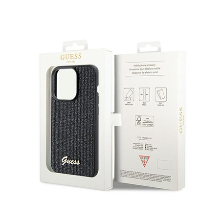 Guess Disco Metal Script - iPhone 14 Pro Max Tasche (schwarz)