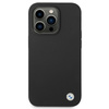BMW Liquid Silicone Case Metall-Logo - iPhone 14 Pro Max Hülle (Schwarz)