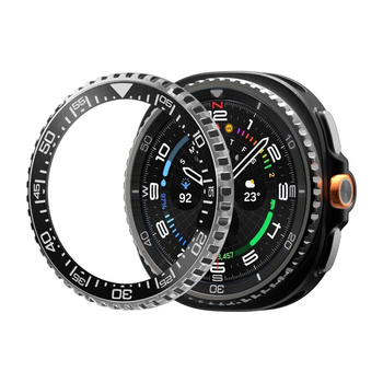 Spigen Bezel Tune Pro Diver - Case / Protective Ring for Samsung Galaxy Watch 8 Classic 46 mm (Silver)
