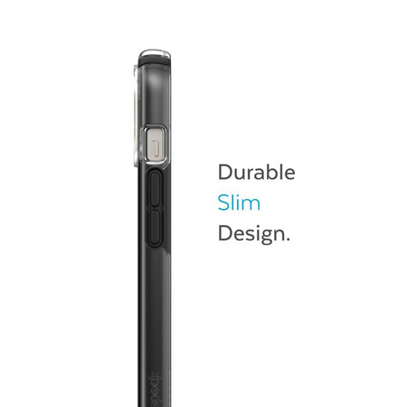 Speck Presidio Perfect-Clear mit Impact Geometry - Hülle für iPhone 15 Plus / 14 Plus mit MICROBAN-Beschichtung (Clear / Black)