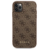 Guess 4G fém arany logó - iPhone 11 Pro tok (barna)
