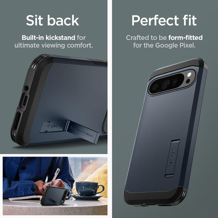 Spigen Tough Armor - Gehäuse für Google Pixel 9 Pro XL (Metall Schiefer)