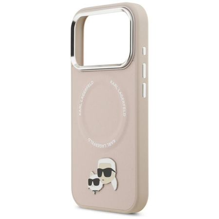 Karl Lagerfeld Karl & Choupette Pins MagSafe - Case for iPhone 17 Pro (pink)
