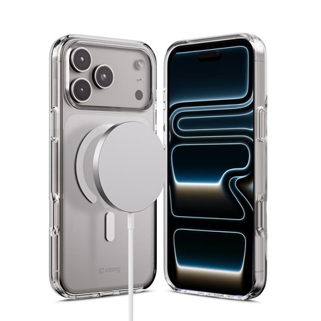 PRZEZROCZYSTE ETUI MAGSAFE DO IPHONE 17 PRO MAX Crong BEZBARWNE MAGNETYCZNE