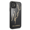 Karl Lagerfeld Double Layers Glitter Signature Case - iPhone 11 Hülle (Schwarz)
