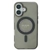 Guess IML Rhinestones MagSafe - Coque iPhone 16 (noir)