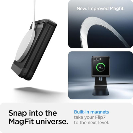 Spigen Tough Armor Pro MagSafe - Gehäuse für Samsung Galaxy Z Flip 7 (Schwarz)