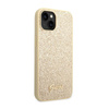 Guess Glitter Flakes Metal Logo Case - Case for iPhone 14 Plus (Gold)