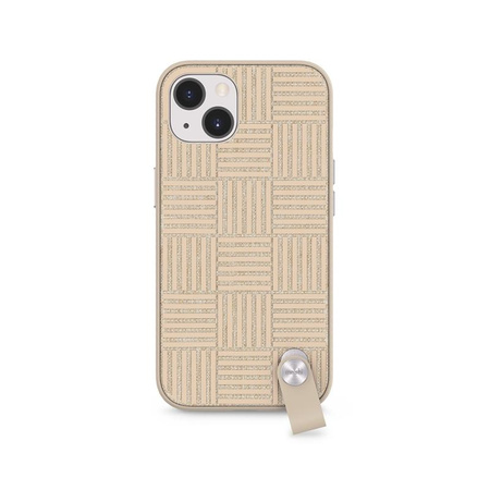 Moshi Altra - Pouzdro s odnímatelnou šňůrkou na iPhone 13 (antibakteriální NanoShield™) (Sahara Beige)