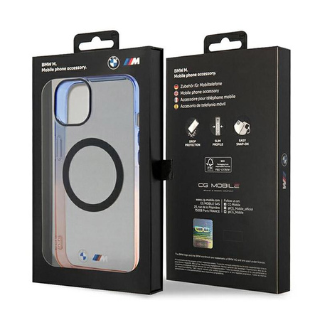 BMW Gradient Bumper MagSafe - pouzdro pro iPhone 14 (šedé)