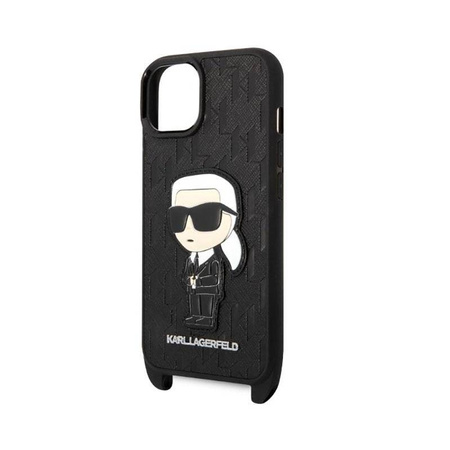 Karl Lagerfeld KLHCP14MSTKMK iPhone 14 Plus 6,7" czarny/black hardcase Monogram Ikonik Patch