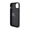BMW Leather Carbon Blue Line - Case for iPhone 15 Plus (black)