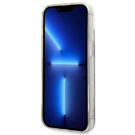 Karl Lagerfeld Monogram Liquid Glitter - pouzdro pro iPhone 14 Plus (černé)