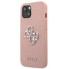 Guess Saffiano 4G Big Silver Logo - étui pour iPhone 13 mini (rose)