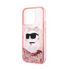 Karl Lagerfeld Liquid Glitter NFT Choupette Head - iPhone 14 Pro Max Case (pink)