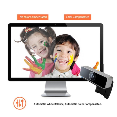 Webová kamera Coolcam - USB webová kamera, Full HD 1080p (černá, hliníková)