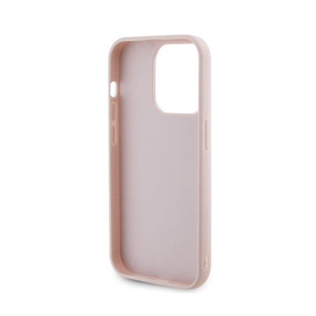 Guess Quilted Metal Logo - Etui iPhone 15 Pro Max (różowy)
