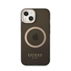 Guess Gold Outline Translucent MagSafe - Case for iPhone 13 (Black)