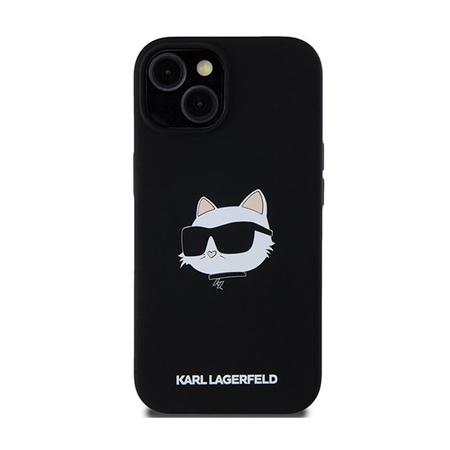 Karl Lagerfeld szilikon Choupette Head MagSafe - iPhone 15 / 14 / 13 tok (fekete)
