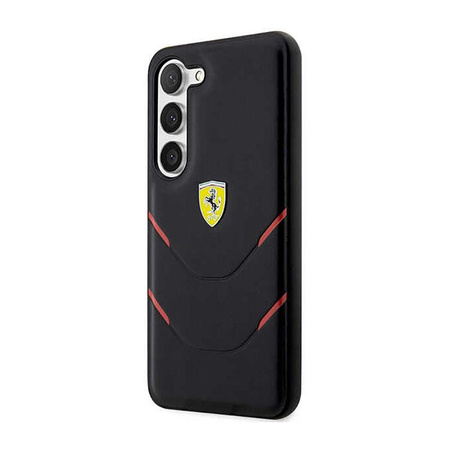 Ferrari Hot Stamp Lines - Hülle für Samsung Galaxy S23+ (schwarz)