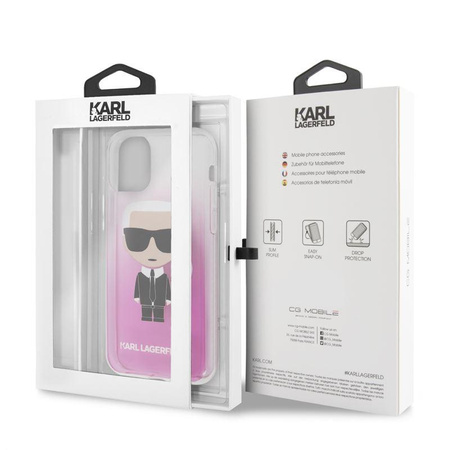 Karl Lagerfeld Iconic Karl Gradient - iPhone 11 Hülle (rosa)