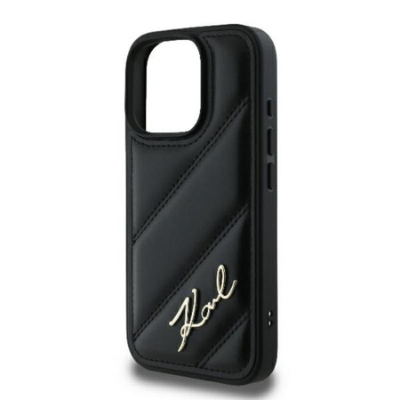 Karl Lagerfeld Quilted Signature - Case for iPhone 16 Pro (black)