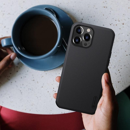 Nillkin Super Frosted Shield Pro - tok Apple iPhone 13 Pro Max készülékhez (fekete)