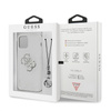 Guess 4G Big Logo Charm - pouzdro pro iPhone 11 (stříbrné přívěsky)