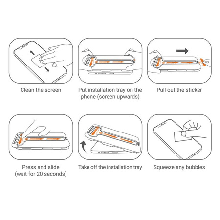 Crong EasyShield 2er-Pack - gehärtetes Glas iPhone 16e / iPhone 14 / iPhone 13 / iPhone 13 Pro (2 Stück)