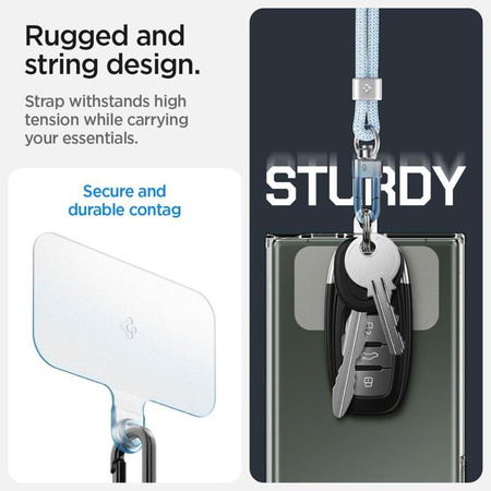 Spigen Universal Strap Set Crossbody & Wrist - Váll + csuklótelefon szíj (Mute Blue)