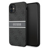 Guess 4G Printed Stripe - Coque pour iPhone 11 (gris)