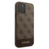 Guess 4G Bottom Stripe Collection - pouzdro pro iPhone 12 / iPhone 12 Pro (hnědé)