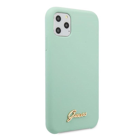 Guess Silicone Vintage - Coque iPhone 11 Pro Max (vert)