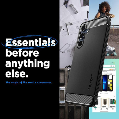 Spigen Rugged Armor - pouzdro pro Samsung Galaxy A55 5G (matně černé)