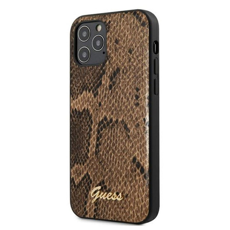 Guess Python Collection - pouzdro pro iPhone 12 Pro Max (hnědé)
