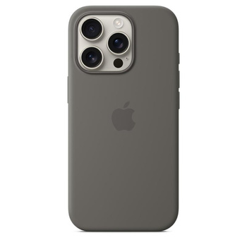 Apple Silicone Case - Coque en silicone avec MagSafe pour iPhone 16 Pro (Mountain Grey)