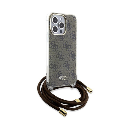 Guess Crossbody Cord 4G Print - iPhone 15 Pro Max Case (brown)