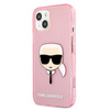 Karl Lagerfeld Karl's Head Glitter - iPhone 13 Mini Tasche (rosa)