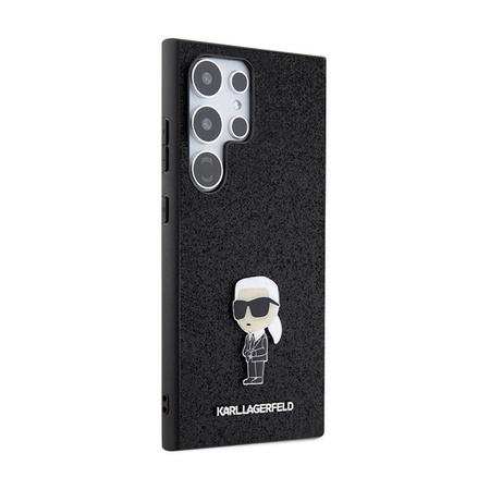 Karl Lagerfeld Fixed Glitter Iconic Logo Metall Pin - Samsung Galaxy S24 Ultra Case (schwarz)
