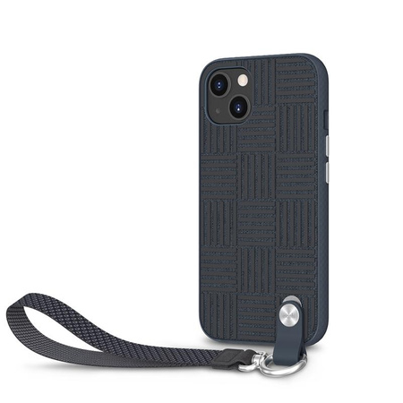 Moshi Altra - Étui avec dragonne détachable iPhone 13 (anti-bactérien NanoShield™) (Bleu)