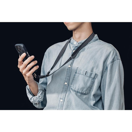 Moshi Altra - Tasche mit abnehmbarem Schlüsselband iPhone 13 Pro (antibakterielles NanoShield™) (Blau)