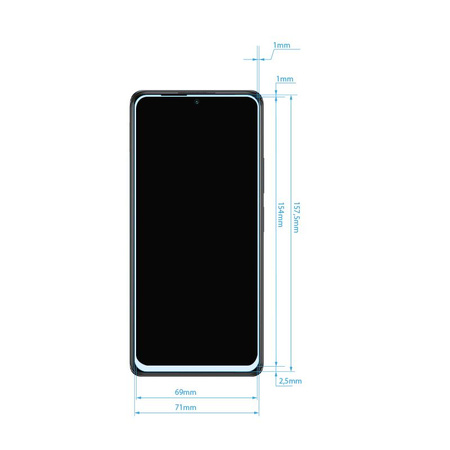 Crong 7D Nano Flexible Glass - Verre hybride 9H incassable pour l'ensemble de l'écran du Xiaomi Redmi Note 10 Pro