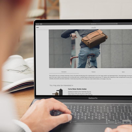 Moshi Umbra - MacBook Pro 16" (M1, 2021) Bildschirmschutzfolie mit Sichtschutzfilter (schwarzer Rahmen)