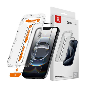Crong EasyShield 2-Pack - Tempered Glass iPhone 16e / iPhone 14 / iPhone 13 / iPhone 13 Pro (2 pieces)