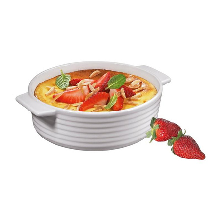 Küchenprofi Bourgogne - Plat à rôtir / plat rond en porcelaine, diamètre 16 cm 0.7 l